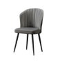 Hanah Home Rubi Sillas, Juego de 2 Piezas, Color Gris y Negro
